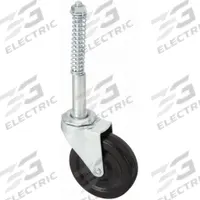 APPROVED VENDOR Stem Caster: Swivel, 3 in Wheel Dia., 7/8 in Wheel Wd, Rubber, 100 lb Load Capacity (MPN 400K80). Key specifications — Brand: APPROVED VENDOR; Thread Size: 5/16"-18; Roll Up: Swivel.