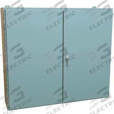 HAMMOND Electrical Enclosure: Steel, 42 in x 48 in x 12 in, NEMA 12, w/Panel, Solid Cover - Steel Dust-Tight Enclosures