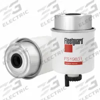 FLEETGUARD Automotive Fuel Filter: 10 7/8 in Overall Lg, 3 5/16 in Outside Dia, 12 in Overall Ht (MPN FS19831). Key specifications — attr1137520: BF7673-D; attr1137521: FS19831; attr434022: FLEETGUARD; attr1017113: Wacker Neuson.