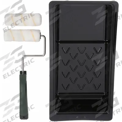 WOOSTER Paint Roller Kit: Cage Roller Frame, 4 1/2 in Roller Lg, 3/8 in Nap Size - Roller & Tray Kits