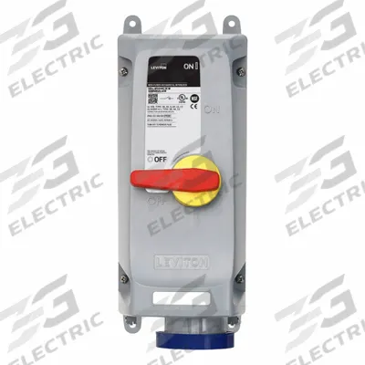 LEVITON Mechanical Interlock: 240V AC, Three Phase, 100 A, 3 Pole - Washdown-Rated Interlocks