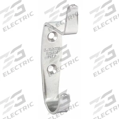 SUGATSUNE Strap Hook: Screw, 13 1/8 lb Wt Capacity, 2 Points per Hook, Silver - Wall Mount Utility Hooks