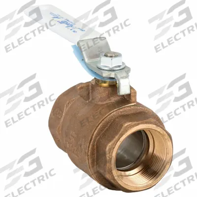 APOLLO Manual Two-Way Ball Valve: 1 1/2 in Size, Brass/Bronze, Straight, FNPT x FNPT - Bronze Ball Valves