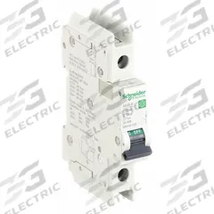 SCHNEIDER ELECTRIC IEC Miniature Circuit Breaker: 25 A Amps, 60V DC, 14kA at 120/240V AC, C60BP (MPN M9F42125). Key specifications — Brand: SCHNEIDER; DC Voltage Rating: 60V DC; Max. AIR Rating: 14kA at 120/240V AC; Terminal Connection: Screw Clamp; AC Voltage Rating: 240/415V AC; Series: C60BP.