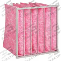 GRAINGER Pocket Air Filter: 24 in x 24 in x 22 in, MERV 13, Pink, Synthetic, 6 Pockets (MPN 6B645). Key specifications — Display Sell UOM: EA; Brand: GRAINGER; Media Material: Synthetic; Performance Rating: MERV 13.