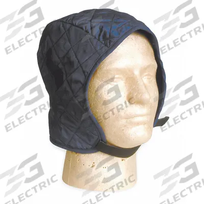 CONDOR Hard Hat Liner: Nylon, Ears/Head, Hook-and-Loop, Blue, Universal, Hook-and-Loop - Hard Hat Liners