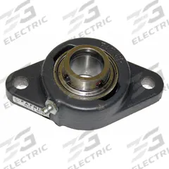 TIMKEN 2 Bolt Flange Bearing: Radial Ball, 3/4 in Bore, Cast Iron, Set Screws, 4 25/64 in Lg, 52100 (MPN YCJT 3/4 SGT). Key specifications — Bore Type: Cylindrical; Brand: TIMKEN; Lubricant Material: NLGI #2 Equivalent; Mounting Bolt Size: 3/8 in; System of Measurement: Inch.