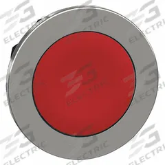 SCHNEIDER Flush Push Button: Red, 30 mm Mounting Size, Metallic, Maintained (MPN ZB4FH04). Key specifications — Brand: SCHNEIDER; Action: Maintained; Series: XB4; Push Button Material Type: Metallic.