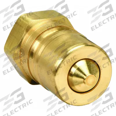 PARKER Hydraulic Quick Connect Hose Coupling: 1 in Coupling Size, Brass - ISO B Series Hydraulic Quick-Connect Coupling Plugs