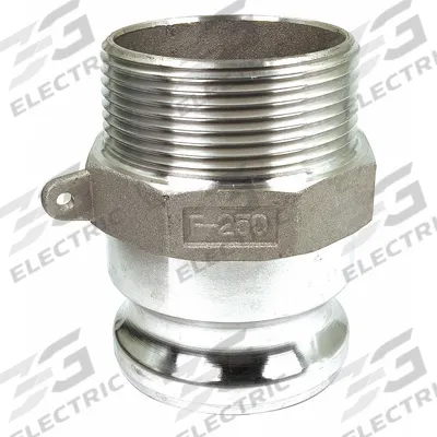 APPROVED VENDOR Cam and Groove Adapter: 2 1/2 in Coupling Size, 2 1/2 in Hose Fitting Size - Type F Aluminum Cam & Groove Fittings