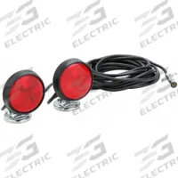 GROTE Trailer Lighting Kit: Incandescent, Trailer Light, Red, Round, 4 in Overall Dia, 4 Pole (MPN 65402-4). Key specifications — Standards: FMVSS 108; Electrical Connection: 4 Pole; Brand: GROTE; Installation Type: Removable; Lens Color: Red; Mount Type: Magnetic; Lighting Technology: Incandescent; Hardware Included: Mounting Magnets.