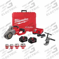 MILWAUKEE Compact Threader: Cordless, M18, For 1/8 in to 1 1/4 in Pipe, 4 Die Heads (MPN 2870-22). Key specifications — attr551379: Case; attr551378: NPT; attr553540: 11R; attr551340: Charger; attr551343: 1/2 in to 1-1/4 in.