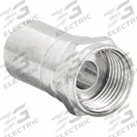 DOLPHIN COMPONENTS CORP Coaxial Connector: Male, Connector, Silver, Crimp-On, RG-6, F-Type, 10 PK (MPN DC-257046-X). Key specifications — Product Type: Connector; Brand: DOLPHIN COMPONENTS CORP; Color: Silver; Finish: Nickel-Plated; Gender: Male.