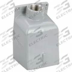 HUBBELL Back Box: 60 A_63 A, 1.5 in, Dead End Hub, 15° (MPN BB602W). Key specifications — Brand: HUBBELL; Material: Aluminum.
