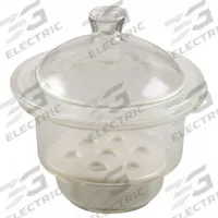 Cabinet Desiccator: Non-Vacuum, Round, Glass/Porcelain, 14 3/8 in Overall Dia, 13 7/8 in Overall Ht (MPN 5YHT7). Key specifications — Includes: Lid; Brand: APPROVED VENDOR; Desiccator Shape: Round.