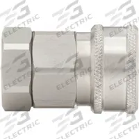 SNAP-TITE Hydraulic Quick Connect Hose Coupling: 1/4 in, 316 Stainless Steel, 1/4"-18 Thread Size (MPN SVHC4-4F). Key specifications — Thread Size: 1/4"-18; Seal Material: Nitrile; Brand: SNAP-TITE.