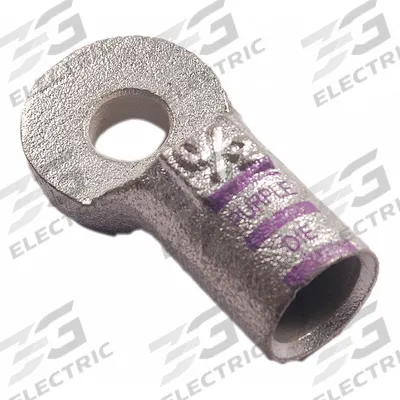 WESTWARD Lug: Crimpable Side Terminal, Crimp/Solder, Copper/Tin, 2/0 ga, Purple - Crimpable Side Terminal Lugs