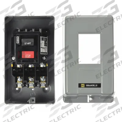 SQUARE D Manual Motor Starter: Non-Reversing, 2 Poles, 27 A, NEMA Size M-1 - Enclosed Non-Reversing Starters with Thermal Overloads