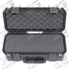 SKB Protective Case: 6 1/2 in x 17 in x 6 1/2 in Inside, Pick and Pluck, Black, Stationary, 5 lb Wt (MPN 3I-1706-6B-C). Key specifications — Closure Type: Latches; Brand: SKB; Carry-On Size: Yes.