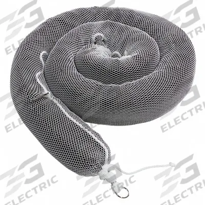 PIG Sorbent Boom: 5 in Dia, 10 ft Lg, 6 gal, Ring, Black/White - Sorbent Socks