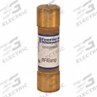 MERSEN Fuse: Class H, RF Series, Fast-Acting, 40 A, 250 V AC, Non-Indicating (MPN RF40). Key specifications — Manufacturer Part Number: RF40; Brand: MERSEN; Series: RF.