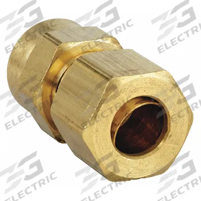 PARKER Compression Fitting Adapter: 3/16 in OD x 1/8 in Pipe Fitting Size, Brass - Standard Sleeve Brass Compression Fittings