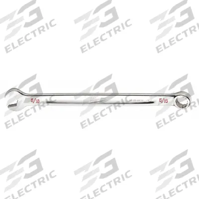MILWAUKEE Combination Wrench: Chrome Vanadium Steel, Chrome, 5/16 in Head Size - SAE 12-Point Combination Wrenches