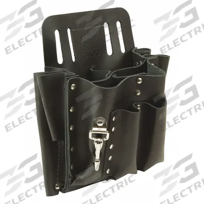 KLEIN TOOLS Tool Pouch: For 2 in Belt Wd - Max, 10 Pockets - Leather Tool Pouches