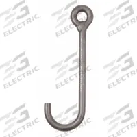 PEERLESS J-Hook: 2,250 lb Working Load Limit, 80 Hook Grade, Alloy Steel, 1 1/8 in Material Thick (MPN JBA113). Key specifications — Color: Silver; Brand: PEERLESS; Visual Indicator Markings: None.