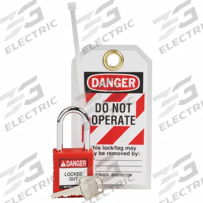 BRADY Lockout Kit: Keyed Different Padlocks, Red - Portable General Lockout Kits