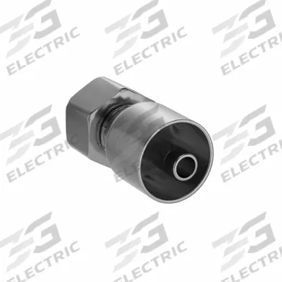 PARKER Hydraulic Crimp Fitting: Steel x Steel, Straight, -6 For Hose Dash Size - Parker Crimp Hydraulic Hose Fittings with Metric Connection