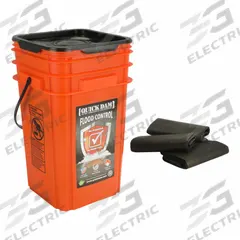 QUICK DAM Flood Bag Emergency Kit: Fresh Water, 3 1/2 in Overall Ht, 12 in Overall Wd (MPN QDGGFB-20). Key specifications — Color: Black; Bag Material: Polymer; Brand: QUICK DAM; Fill Material: Polymer; For Water Salinity: Fresh Water.
