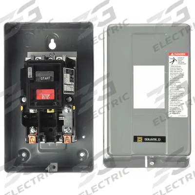 SQUARE D Manual Motor Starter: Non-Reversing, 2 Poles, 30 A, NEMA Size 1P - Enclosed Non-Reversing Starters with Thermal Overloads