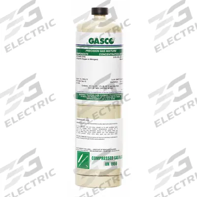 GASCO Calibration Gas: Air, Disposable, +/-5% Accuracy, CH3Cl, Calibration Gas - Calibration Gases for Portable Gas Detectors