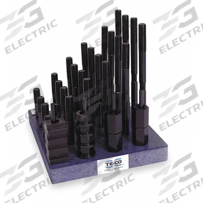TE-CO Machine Clamping Kit: For 11/16 in T-Slot, 1/2"-13 Stud - T-Slot Nut & Stud Kits