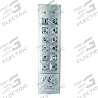 ALARM CONTROLS Electromagnetic Access Keypad: 7 1/16 in Ht, 1 in Dp, 1 13/16 in Wd, Gray - Keypads