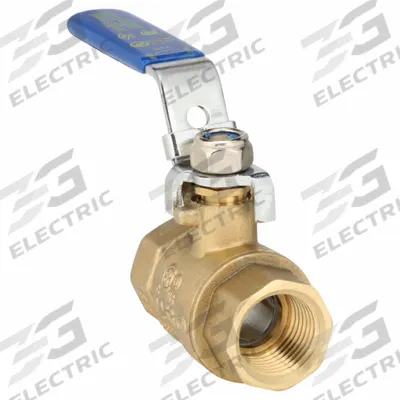APPROVED VENDOR Manual Two-Way Ball Valve: 1/2 in, Straight, FNPT x FNPT, Full Port Ball Port - Brass Ball Valves