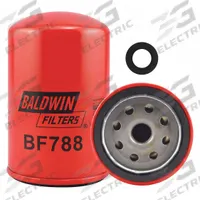 BALDWIN FILTERS Fuel Filter: Spin-On, 3 1/16 in Outside Dia, M16-1.50 Thread Size, Diesel Fuel (MPN BF788). Key specifications — attr1137520: BF788; attr1137521: FF5074; attr434022: BALDWIN FILTERS; attr427730: Cellulose; attr427731: Standpipe; attr1017112: Trucks; attr1017113: Case IH.