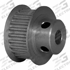 DAYTON Timing Pulley: Modified Curvilinear, Fixed, For GT Timing Belt Section, For 9 mm Belt Wd (MPN 25-3P09-6FA3). Key specifications — Brand: DAYTON; Finish: Clear Anodized; For Belt Series: Powerhouse®.