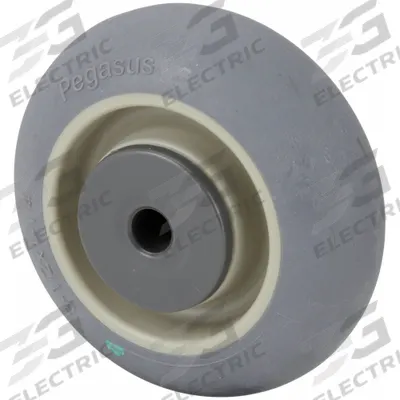 APPROVED VENDOR Caster Wheel: 3 1/2 in Wheel Dia., 1 1/4 in Wheel Wd, Rubber - Antimicrobial Nonmarking Rubber Tread on Plastic Core Wheels