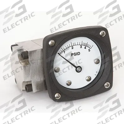 MIDWEST INSTRUMENT Differential Pressure Gauge: Back, 1/4 in NPT Female, Model 142 - Medium & High Operating Pressure Differential Gauges