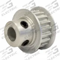 DAYTON Timing Pulley: Modified Curvilinear, Fixed, For GT Timing Belt Section, For 6 mm Belt Wd (MPN 18-3P06M6FA6). Key specifications — Brand: DAYTON; Finish: Clear Anodized; For Belt Series: Powerhouse®.