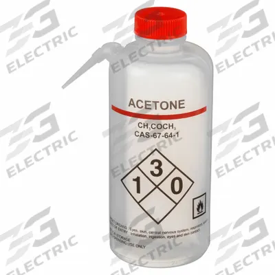 APPROVED VENDOR Wash Bottle: 750 mL, Acetone, Red, Wide, Integrated Spout Spout - Wide Mouthed Integrated Spout Wash Bottles