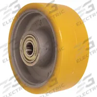 APPROVED VENDOR Caster Wheel: 7 7/8 in Wheel Dia., 3 1/8 in Wheel Wd, Polyurethane, Iron, Std (MPN GTH 202/25K-BB0.75). Key specifications — Brand: APPROVED VENDOR; Wheel/Tread Color: Yellow.