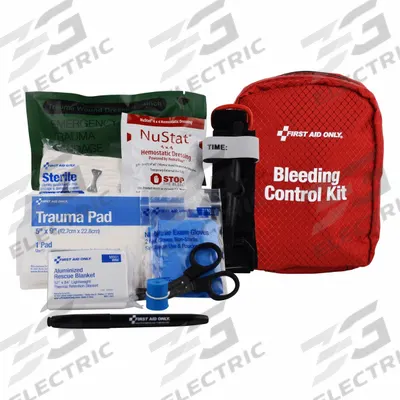 APPROVED VENDOR Bleeding Control Kit: Plastic Case, 1 People Served, 10 Components - Bleeding Control Kits