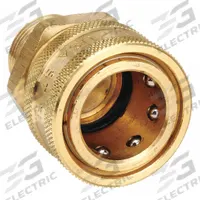 PARKER Hydraulic Quick Connect Hose Coupling: 1/2 in, Brass, 45.42 lpm Max. Flow Rate, Male NPTF (MPN BST-4M). Key specifications — attr297111: Brass; attr297114: 1/2"-14; attr303815: PARKER.