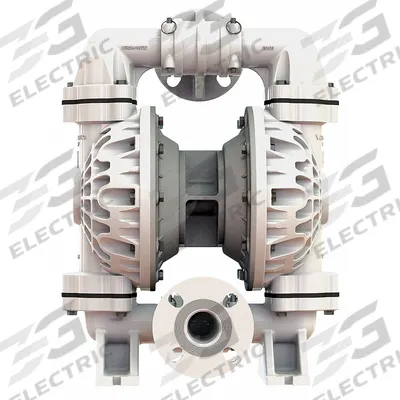 VERSAMATIC Double Diaphragm Pump: Polypropylene Body, 1 1/2 in, Flange Connection - Polypropylene Housing AODD Pumps