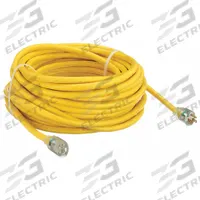 APPROVED VENDOR Extension Cord: Outdoor Use, 100 ft Lg, Outlet, 5-15P, 10/3, SJTW, Yellow, 125V AC (MPN 1XUP9). Key specifications — Brand: APPROVED VENDOR; Temperature Rating: -40° to 167°F; NEMA Plug Configuration: 5-15P.