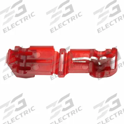 3M Insulation Displacement Connector: 1 Ports, Red, 22 AWG – 18 AWG Run Size Range - T Tap Wire Connectors