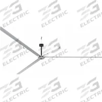 HUNTER INDUSTRIAL Ceiling Fan: 122,155 cfm Airflow, 20 ft Blade Dia, 3 Speeds, 480V AC, Three Phase (MPN D20-43O-AN-LG). Key specifications — Voltage: 480V AC; Light Kit: No; Series: DDI; Number of Speeds: 3; Phase: Three; Current: 3 A; Brand: HUNTER INDUSTRIAL.
